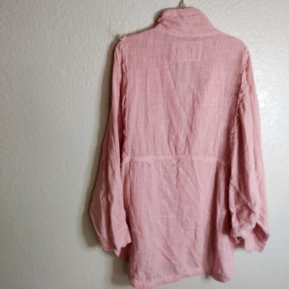 Free People We The Free One And Only Buttondown Top Dolman Oversized Sz S - Picture 9 of 11